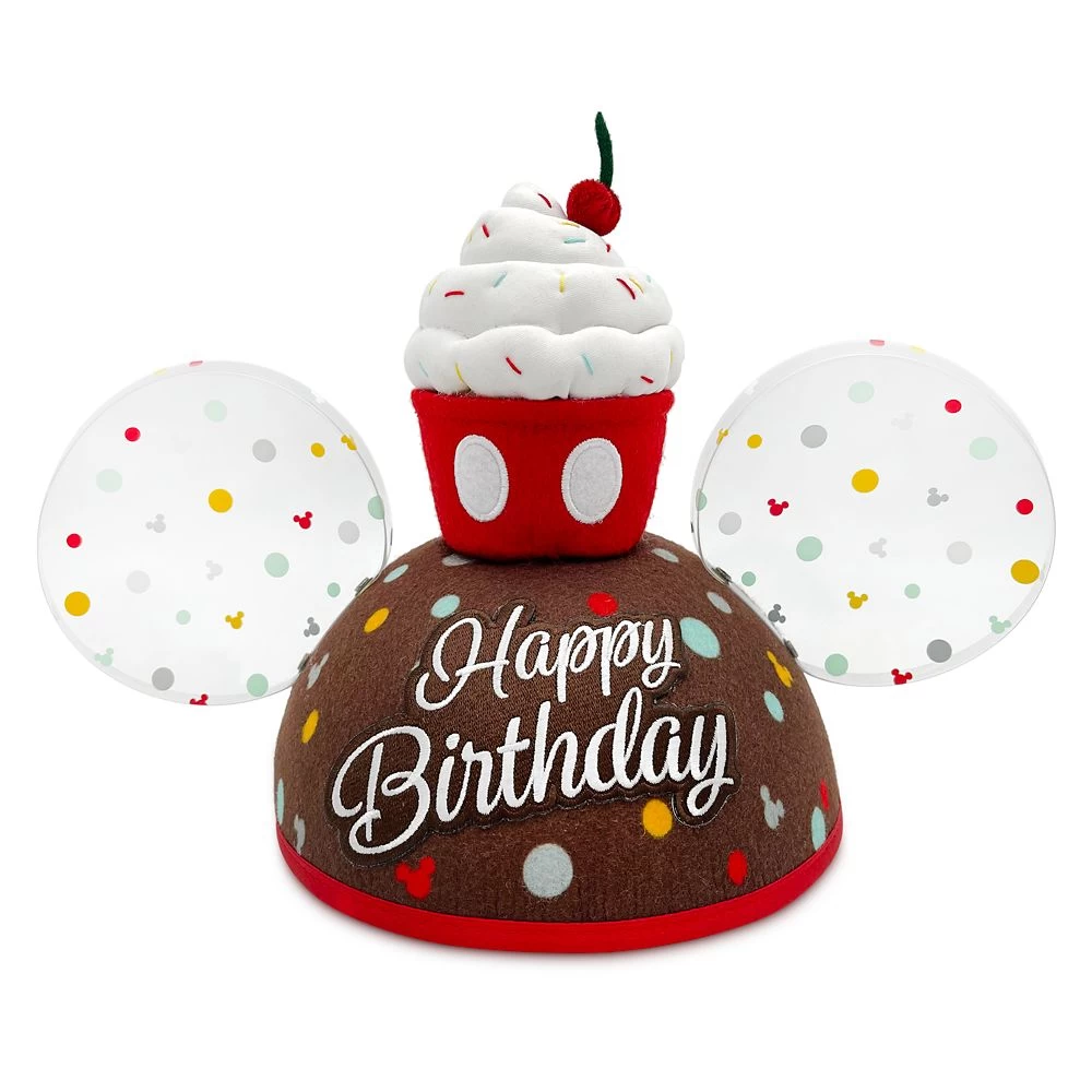 Disney Mickey Mouse ''Happy Birthday'' Ear Hat For Adults 1 Disney Mickey Mouse ''Happy Birthday'' Ear Hat For Adults