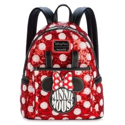 Disney Minnie Mouse Sequin Polka Dot Loungefly Mini Backpack