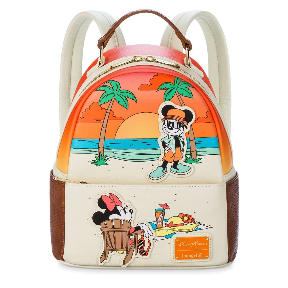 Disney Mickey And Minnie Mouse Beach Loungefly Mini Backpack 1 Disney Mickey And Minnie Mouse Beach Loungefly Mini Backpack