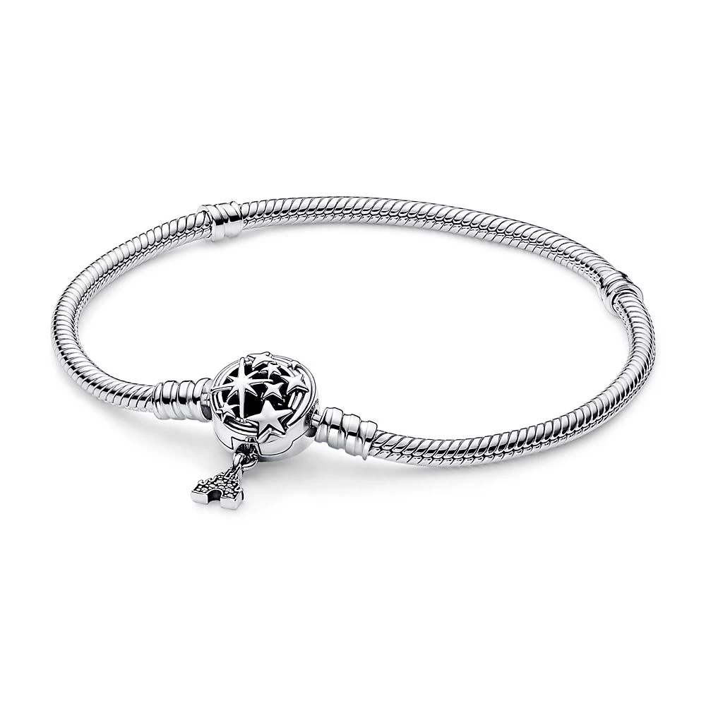 Fantasyland Castle Shooting Star Snake Chain Bracelet By Pandora – Disney Parks 1 Fantasyland Castle Shooting Star Snake Chain Bracelet By Pandora – Disney Parks