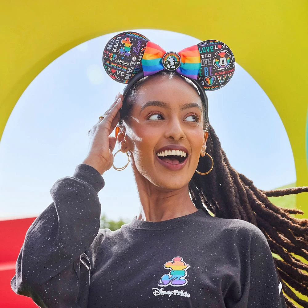 Mickey Mouse ''Love'' Ear Headband For Adults – Disney Pride Collection 2 Mickey Mouse ''Love'' Ear Headband For Adults – Disney Pride Collection - Image 2