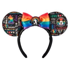 Mickey Mouse ''Love'' Ear Headband For Adults – Disney Pride Collection