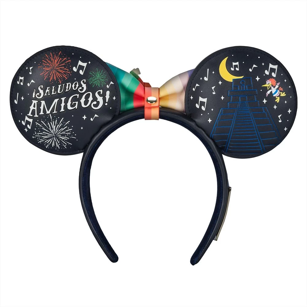 Disney The Three Caballeros Glow-in-the-Dark Loungefly Ear Headband With Removable Bow For Adults – EPCOT 3 Disney The Three Caballeros Glow-in-the-Dark Loungefly Ear Headband With Removable Bow For Adults – EPCOT - Image 3