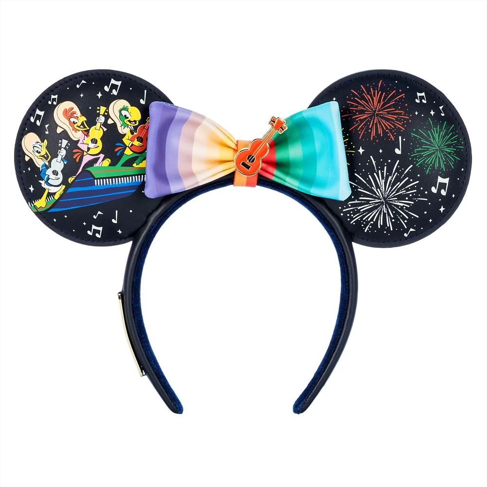Disney The Three Caballeros Glow-in-the-Dark Loungefly Ear Headband With Removable Bow For Adults – EPCOT 1 Disney The Three Caballeros Glow-in-the-Dark Loungefly Ear Headband With Removable Bow For Adults – EPCOT