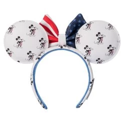 Disney Mickey And Minnie Mouse Americana Loungefly Ear Headband For Adults -Fashion Clothing Store 4503105710129 2