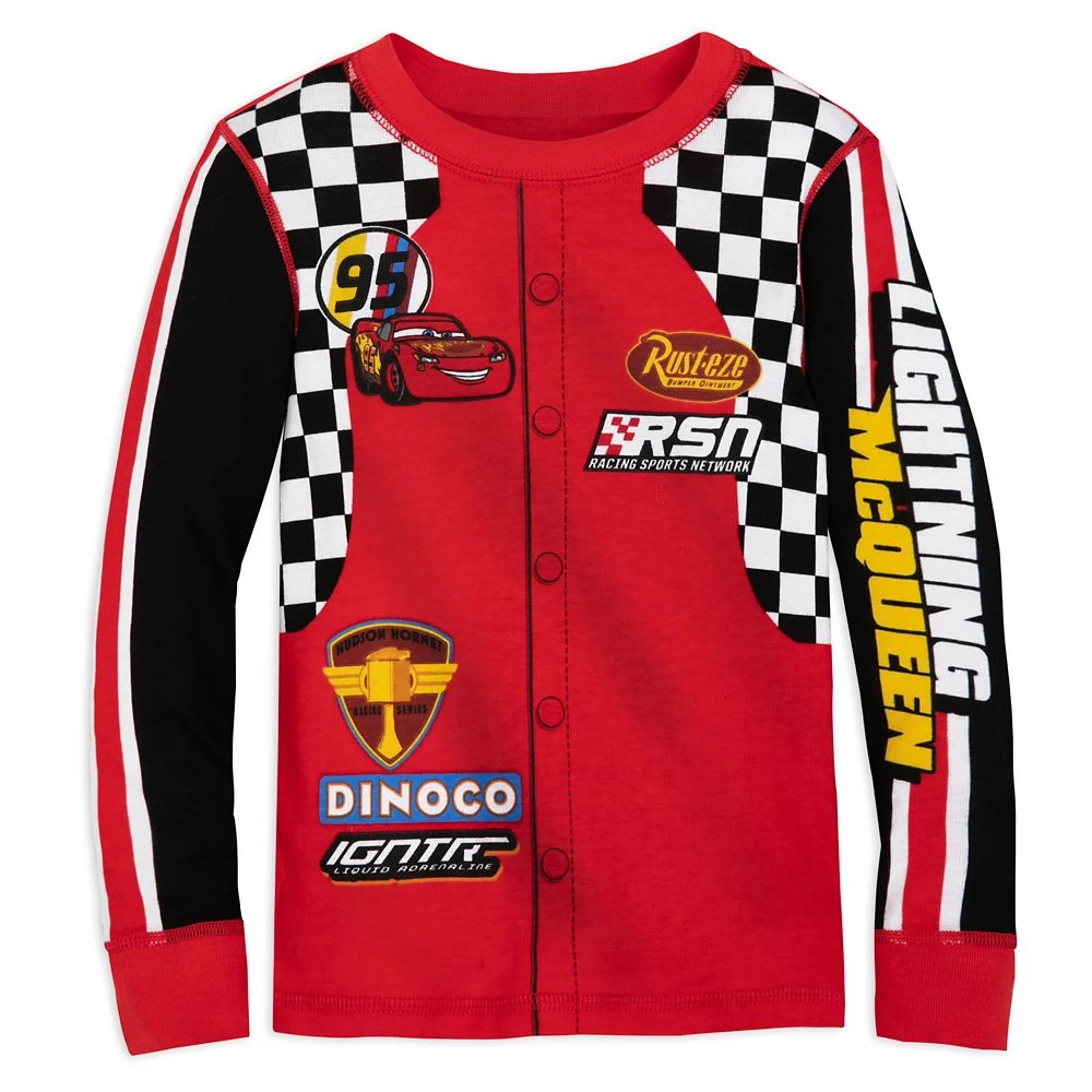 Disney Lightning McQueen Racing Suit Costume PJ PALS For Kids – Cars 2 Disney Lightning McQueen Racing Suit Costume PJ PALS For Kids – Cars - Image 2