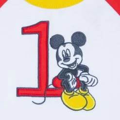 Disney Mickey Mouse 1st Birthday Bodysuit Set For Baby -Fashion Clothing Store 5000057340162 2