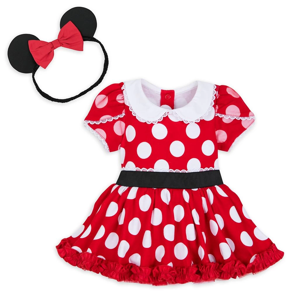 Disney Minnie Mouse Costume Bodysuit For Baby – Red 2 Disney Minnie Mouse Costume Bodysuit For Baby – Red - Image 2