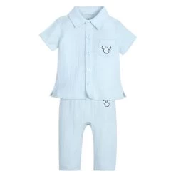 Disney Mickey Mouse Icon Woven Shirt And Pants Set For Baby