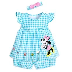 Disney Minnie Mouse Gingham Dress Set For Baby