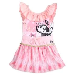Disney Minnie Mouse Pink Swimsuit And Hair Scrunchie Set For Girls -Fashion Clothing Store 5006046950293 3