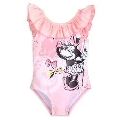 Disney Minnie Mouse Pink Swimsuit And Hair Scrunchie Set For Girls -Fashion Clothing Store 5006046950293 4