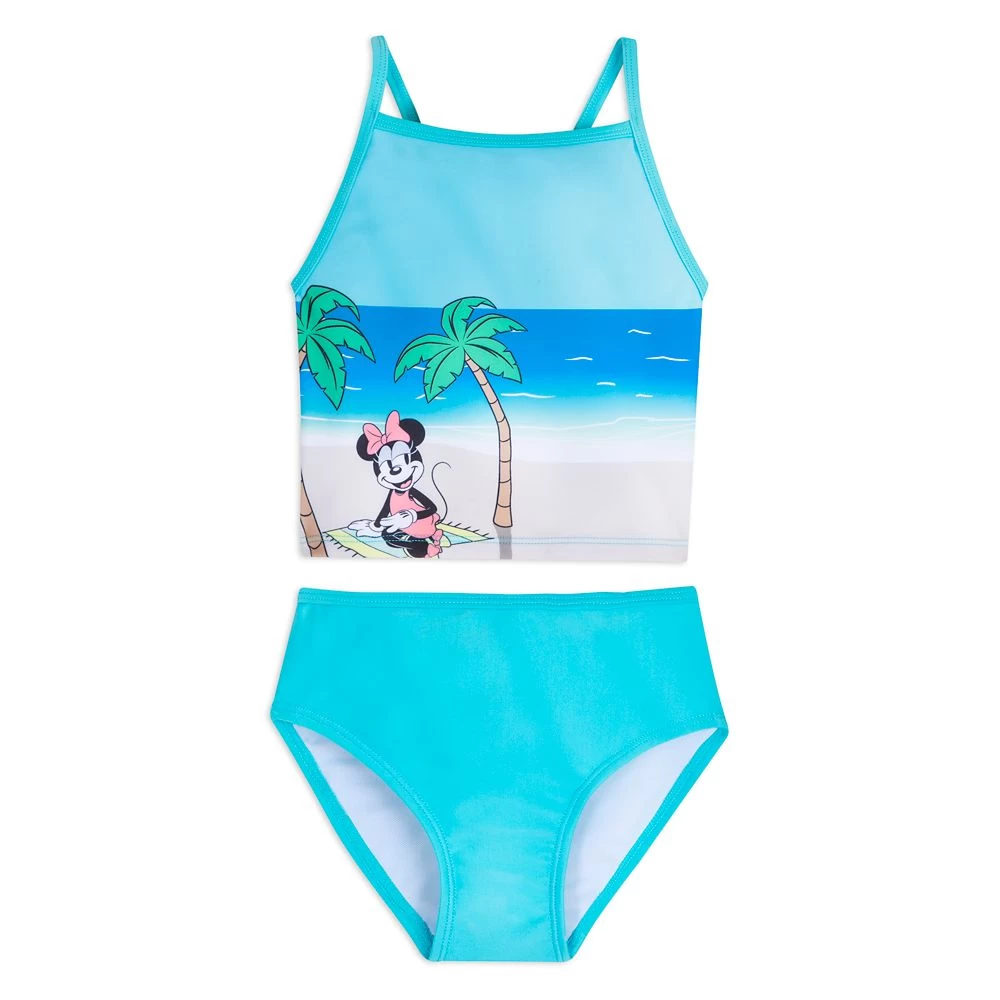 Disney Minnie Mouse Two-Piece Swimsuit For Girls 1 Disney Minnie Mouse Two-Piece Swimsuit For Girls