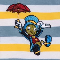 Disney Pinocchio And Jiminy Cricket Striped T-Shirt For Kids -Fashion Clothing Store 5007048020047 3
