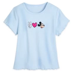 Disney Mickey Mouse ''Peace, Love, Mickey'' T-Shirt For Women
