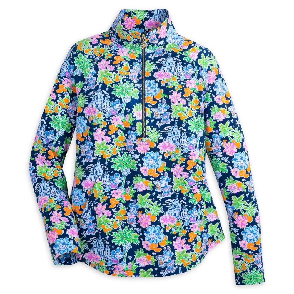 Mickey And Minnie Mouse Zip Pullover For Women By Lilly Pulitzer – Disney Parks 1 Mickey And Minnie Mouse Zip Pullover For Women By Lilly Pulitzer – Disney Parks