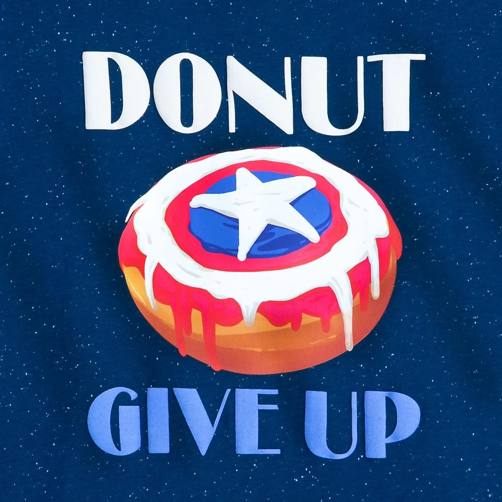 Disney Captain America Donut T-Shirt For Adults 3 Disney Captain America Donut T-Shirt For Adults - Image 3