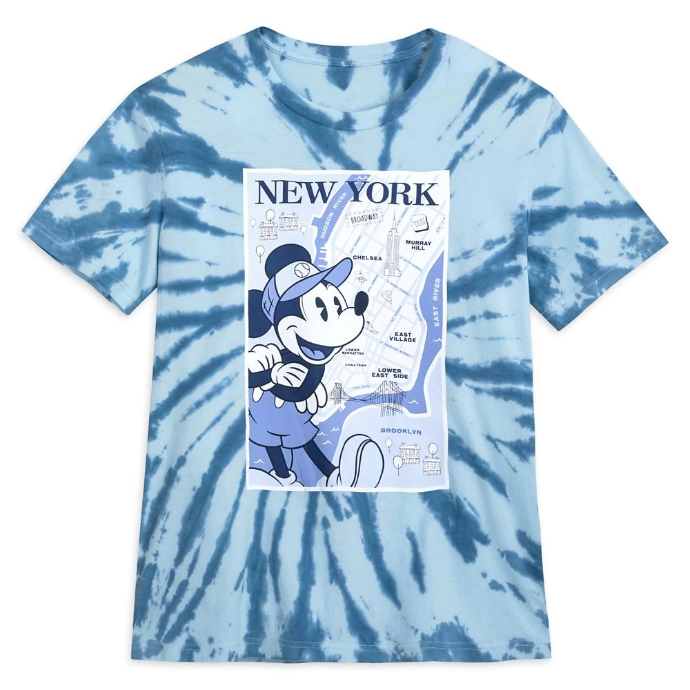 Disney Mickey Mouse New York City Tie-Dye T-Shirt For Adults 1 Disney Mickey Mouse New York City Tie-Dye T-Shirt For Adults