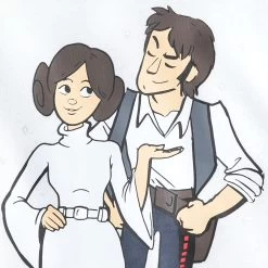 Disney Princess Leia And Han Solo ''I Love You'' Couples Spirit Jersey For Adults – Star Wars – White -Fashion Clothing Store 5302058380065 3