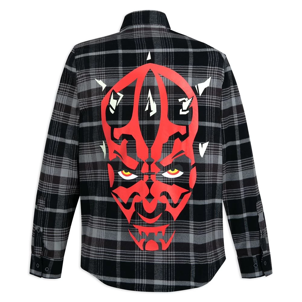 Disney Darth Maul Flannel Shirt For Adults By Cakeworthy – Star Wars: Episode 1 – The Phantom Menace 1 Disney Darth Maul Flannel Shirt For Adults By Cakeworthy – Star Wars: Episode 1 – The Phantom Menace