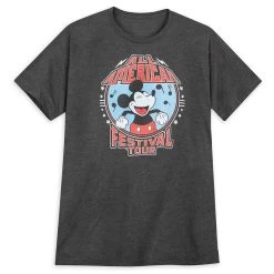 Disney Mickey Mouse All American Festival Tour T-Shirt For Adults