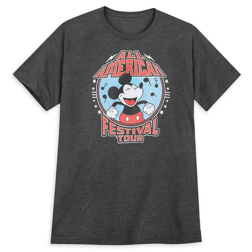 Disney Mickey Mouse All American Festival Tour T-Shirt For Adults 1 Disney Mickey Mouse All American Festival Tour T-Shirt For Adults