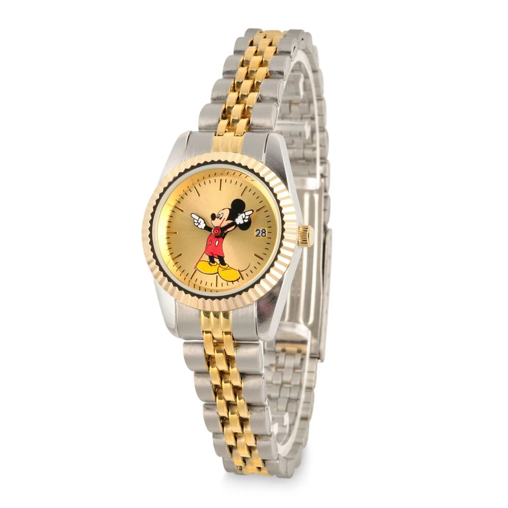 Disney Mickey Mouse Two-Tone Alloy Watch For Women 1 Disney Mickey Mouse Two-Tone Alloy Watch For Women