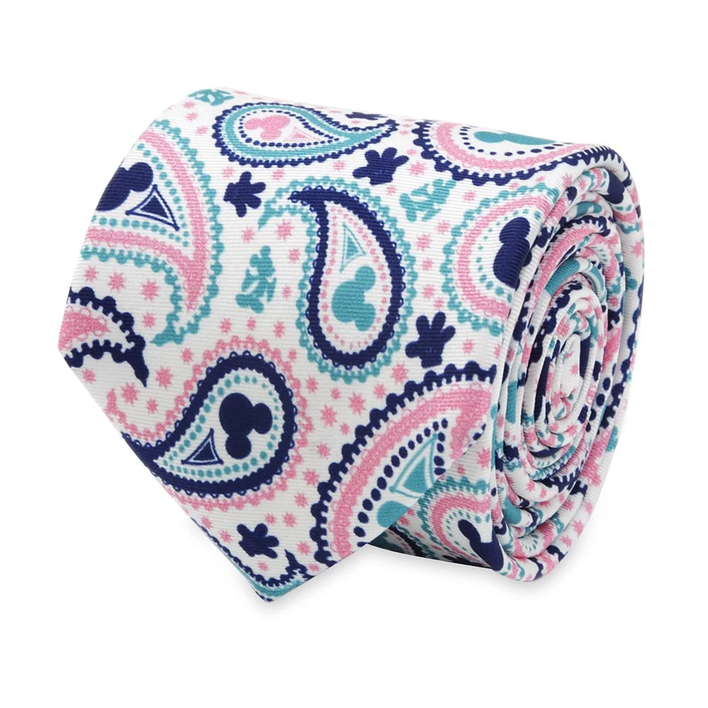 Disney Mickey Mouse Paisley Silk Tie For Adults 2 Disney Mickey Mouse Paisley Silk Tie For Adults - Image 2
