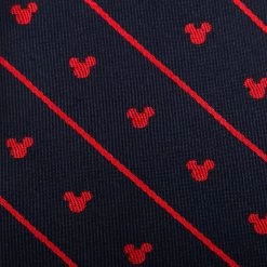 Disney Mickey Mouse Icon Navy Pinstripe Tie For Men -Fashion Clothing Store 6730059363201 2