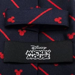 Disney Mickey Mouse Icon Navy Pinstripe Tie For Men -Fashion Clothing Store 6730059363201 3