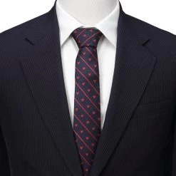 Disney Mickey Mouse Icon Navy Pinstripe Tie For Men -Fashion Clothing Store 6730059363201 4