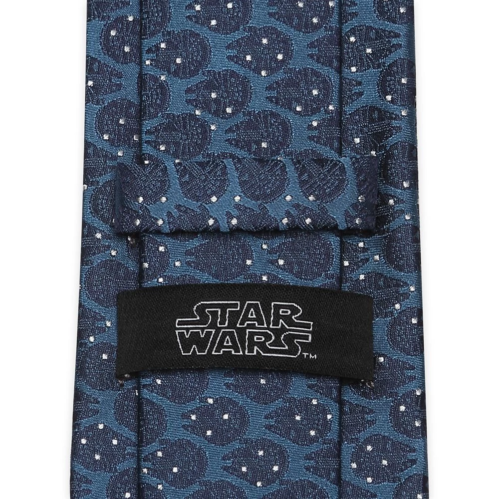 Disney Millennium Falcon Dot Blue Silk Tie For Adults – Star Wars 4 Disney Millennium Falcon Dot Blue Silk Tie For Adults – Star Wars - Image 4