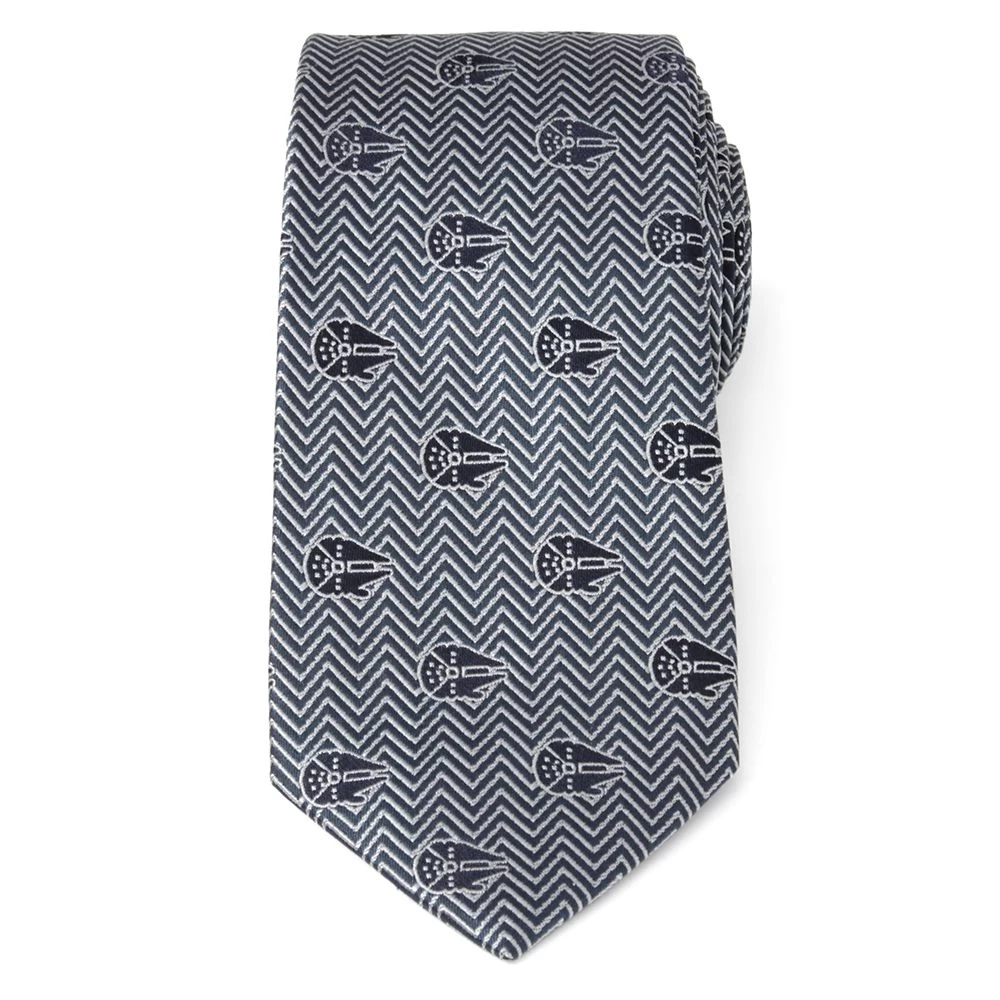 Disney Millennium Falcon Herringbone Blue Silk Tie For Adults – Star Wars 2 Disney Millennium Falcon Herringbone Blue Silk Tie For Adults – Star Wars - Image 2