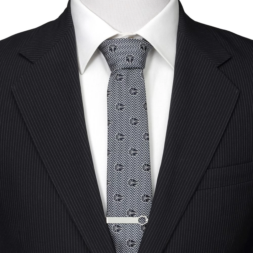 Disney Millennium Falcon Herringbone Blue Silk Tie For Adults – Star Wars 5 Disney Millennium Falcon Herringbone Blue Silk Tie For Adults – Star Wars - Image 5