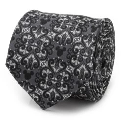 Disney Mickey Mouse Icon Filigree Silk Tie For Adults