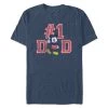 Disney Mickey Mouse ''#1 Dad'' Heathered T-Shirt For Men