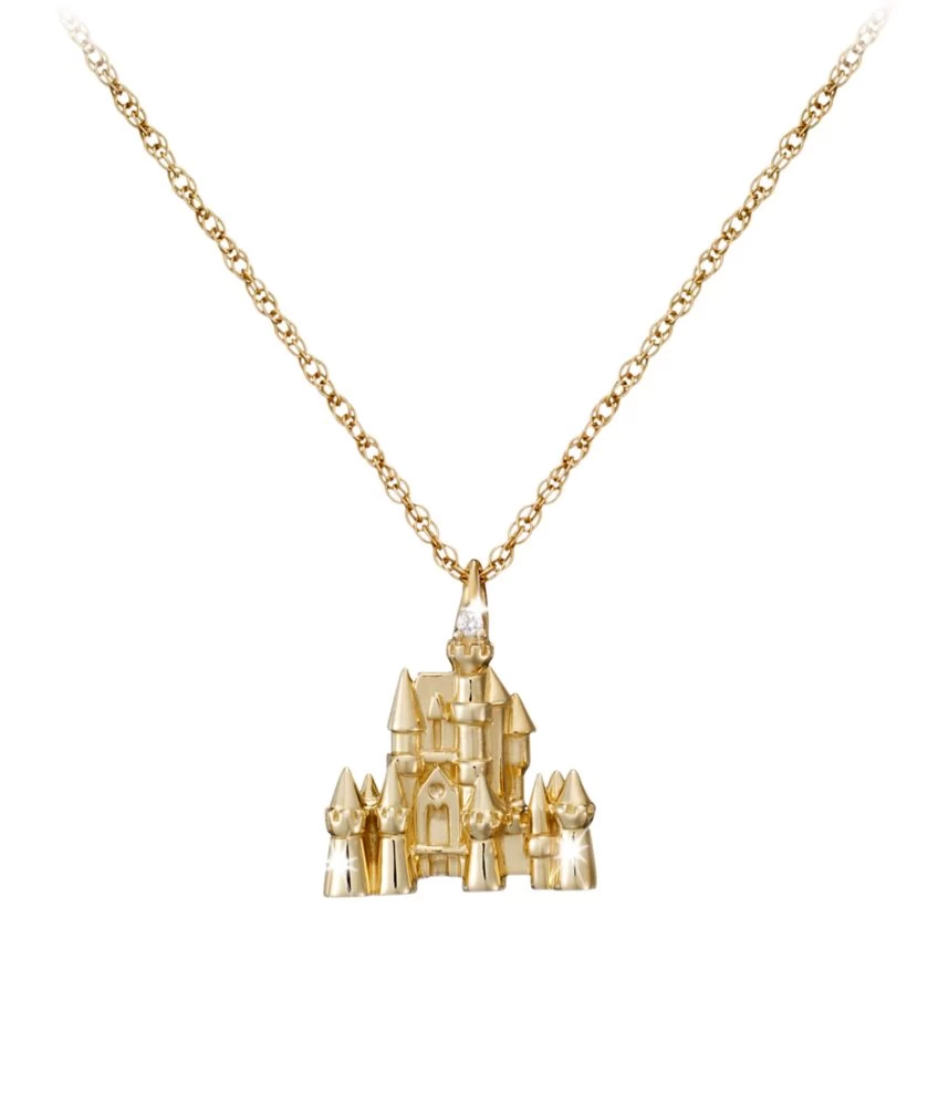 Disney Castle Necklace – 18 Karat Gold And Diamond 2 Disney Castle Necklace – 18 Karat Gold And Diamond - Image 2