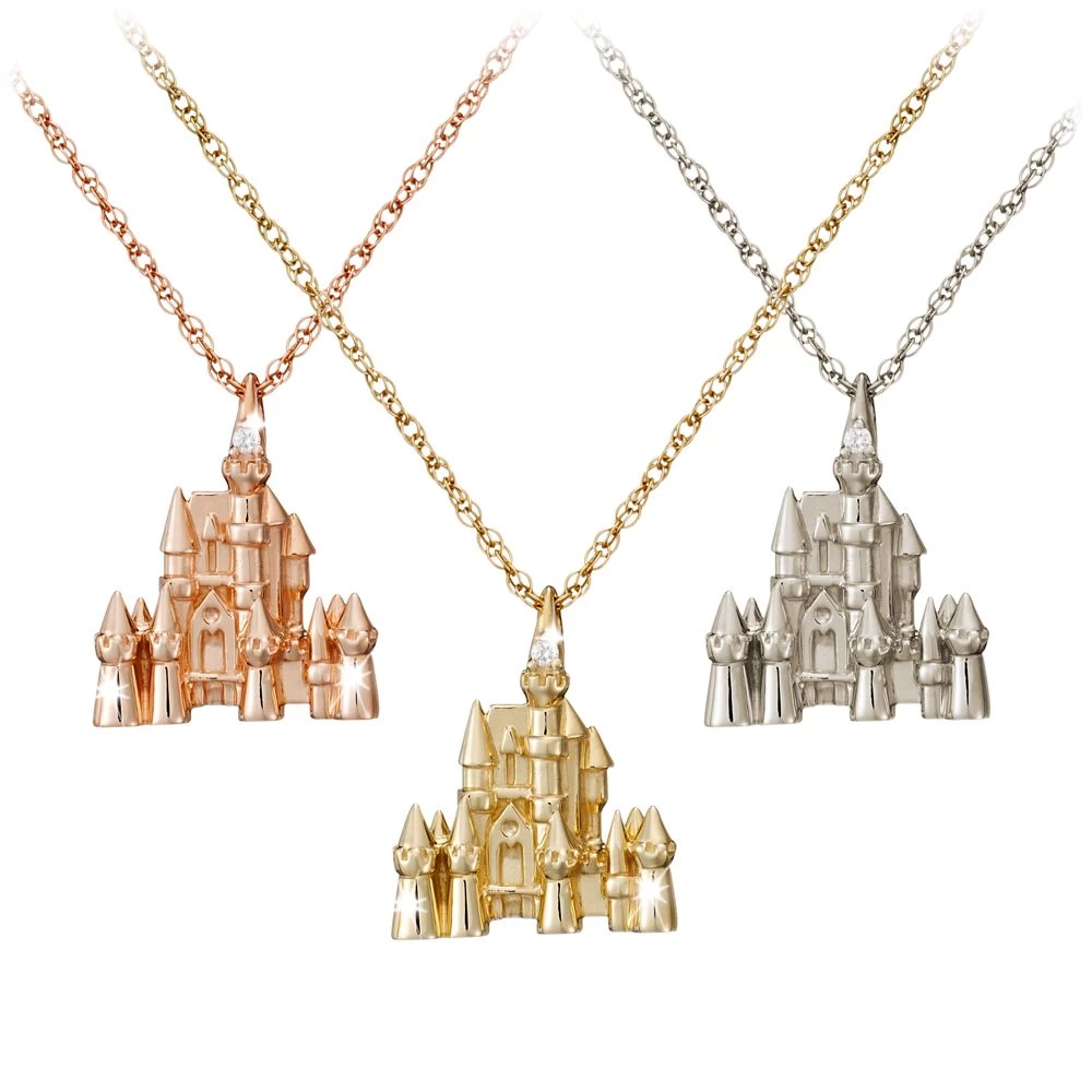 Disney Castle Necklace – 18 Karat Gold And Diamond 1 Disney Castle Necklace – 18 Karat Gold And Diamond