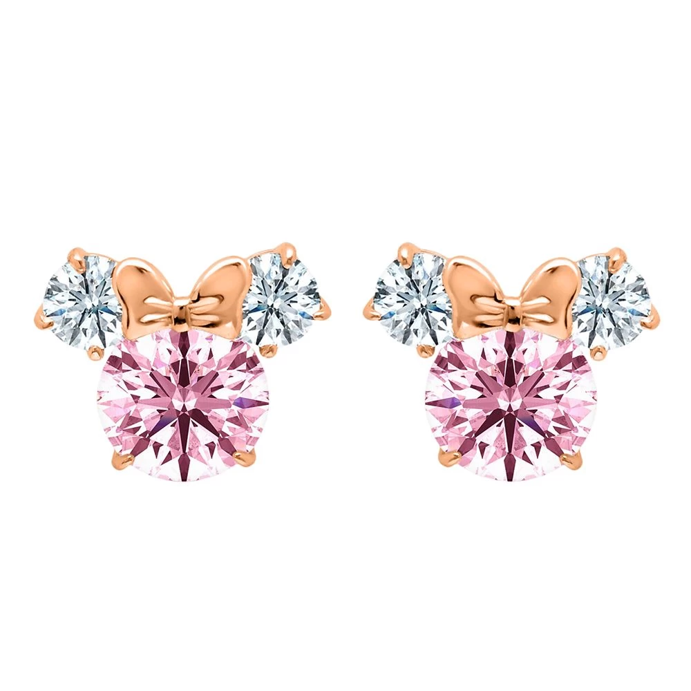 Disney Minnie Mouse Earrings For Kids By CRISLU – Pink 2 Disney Minnie Mouse Earrings For Kids By CRISLU – Pink - Image 2