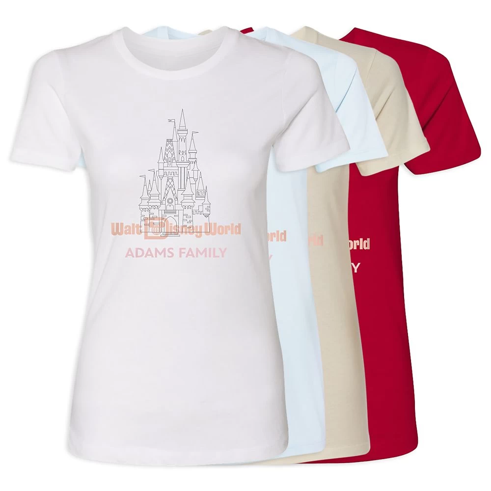Women's Cinderella Castle Walt Disney World T-Shirt – Customized 1 Women's Cinderella Castle Walt Disney World T-Shirt – Customized