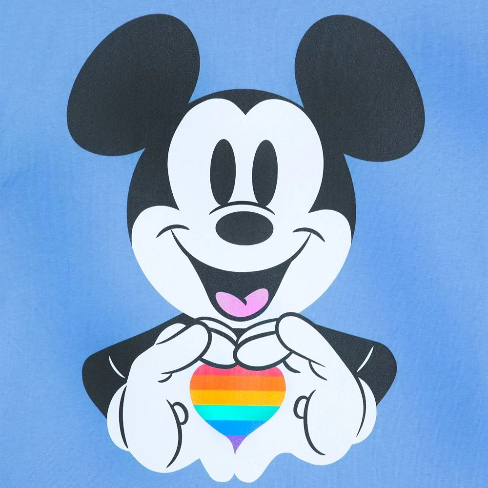Mickey Mouse Rainbow Heart T-Shirt For Adults – Disney Pride Collection 2 Mickey Mouse Rainbow Heart T-Shirt For Adults – Disney Pride Collection - Image 2